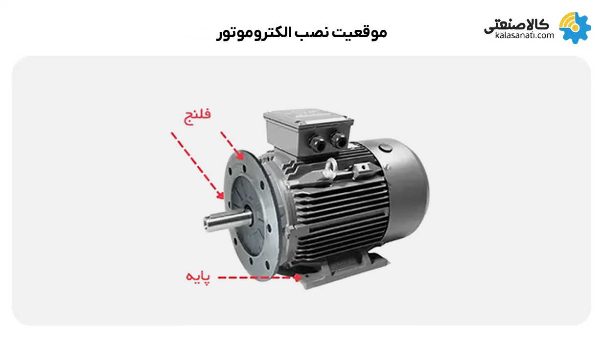 موقعیت نصب الکتروموتور