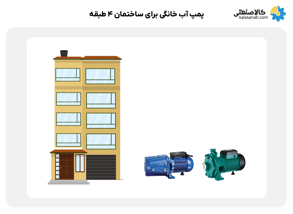 پمپ آب خانگی برای ساختمان های 4 طبقه