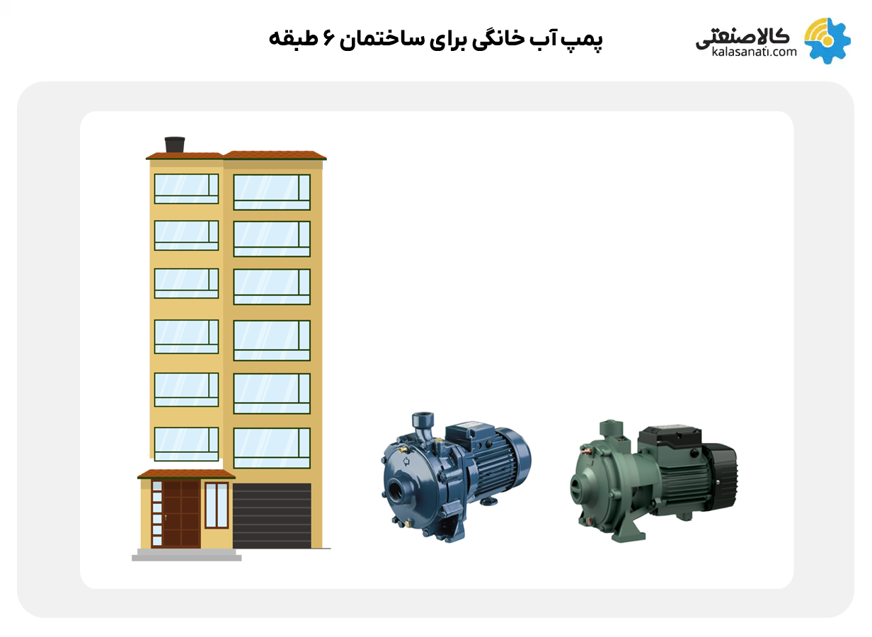 پمپ آب برای ساختمان 6 طبقه